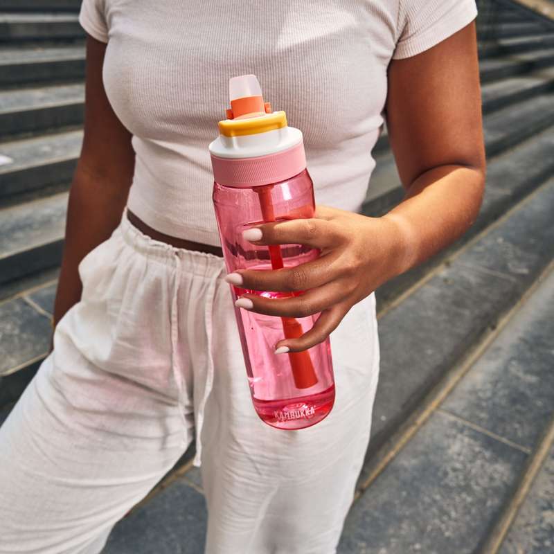 Kambukka Lagoon Water Bottle with Straw Lid Sunny Melon - 1000 ml