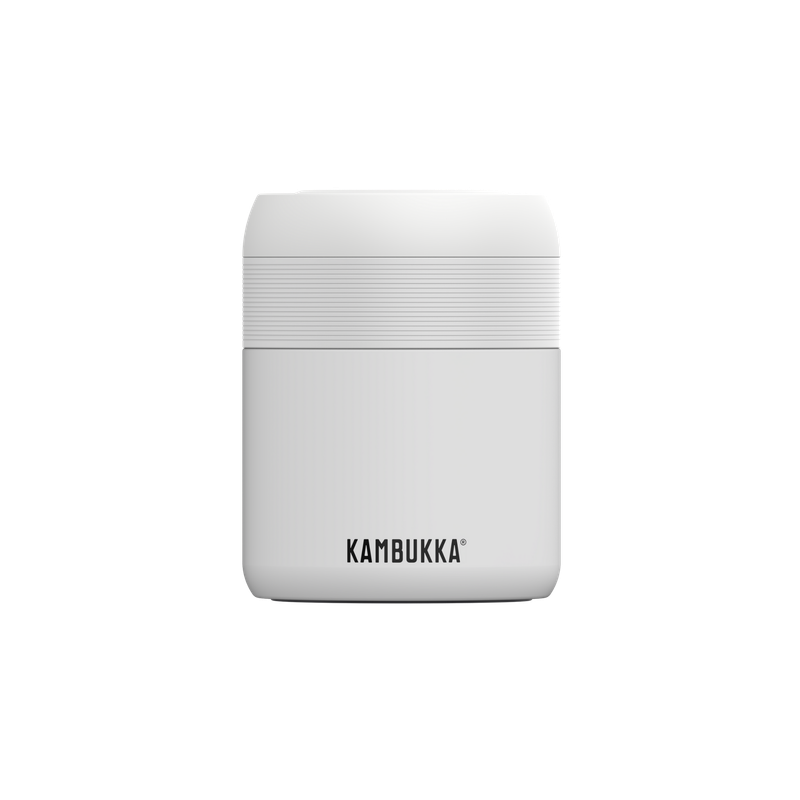 Kambukka Bora SS Double Wall Insulated Lunch Box Chalk White - 600 ml