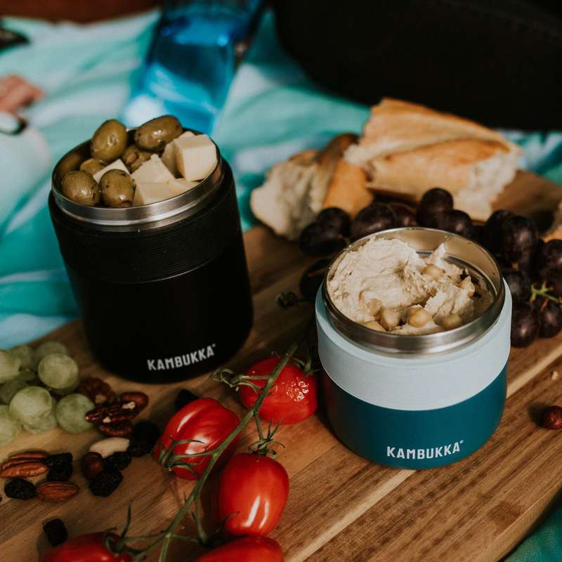 Kambukka Bora SS Double Wall Insulated Lunch Box Deep Teal - 600 ml