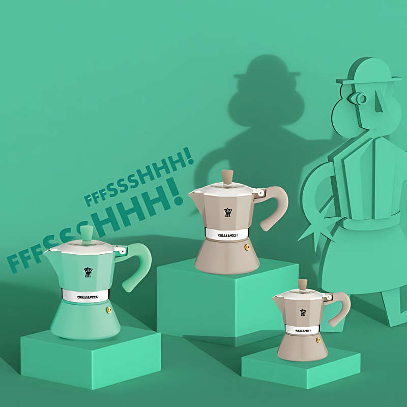 Pezzetti Belle Express Stove Top Coffee Maker - Green