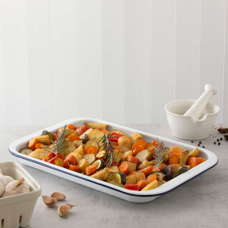 Hairy Bikers Enamelled 38 cm Medium Oven Tray