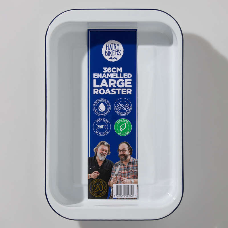 Hairy Bikers Enamelled 36 cm Large Roasting Tin