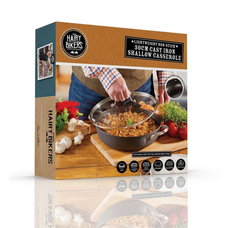 Hairy Bikers Lightweight Cast Iron Shallow 30 cm Casserole Dish