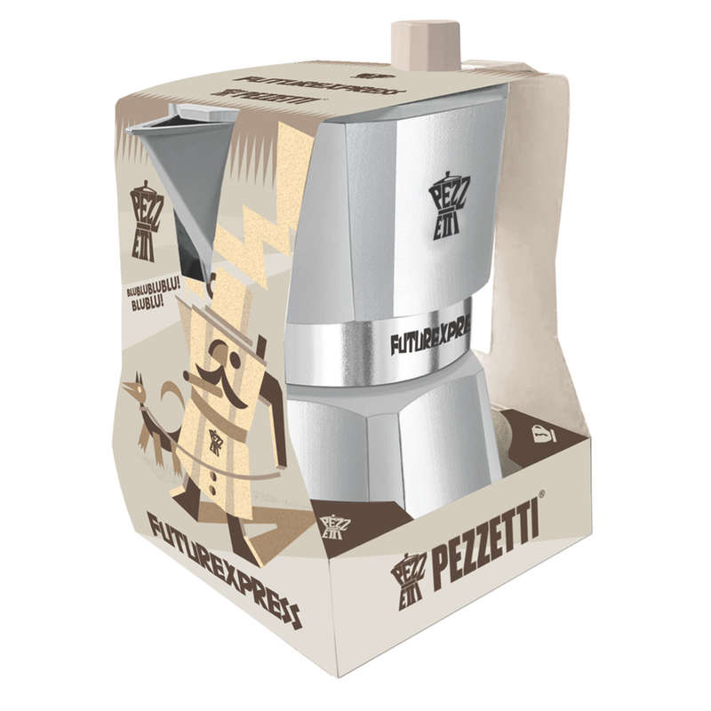 Pezzetti Future Express Stove Top Coffee Maker - Silver