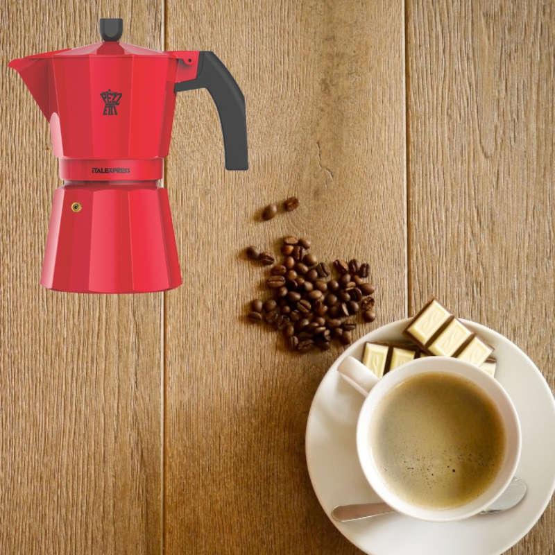 Pezzetti Ital Express Stove Top Coffee Maker - Red
