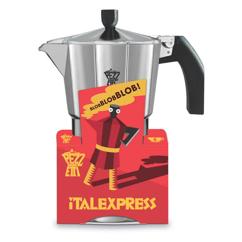 Pezzetti Ital Express Stove Top Coffee Maker - Silver