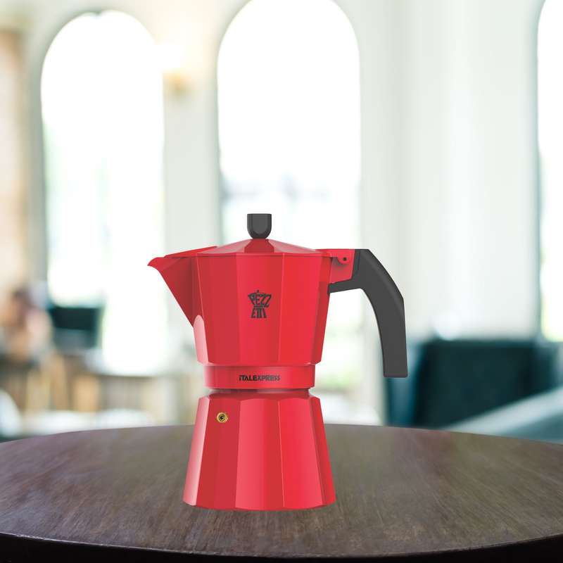 Pezzetti Ital Express Stove Top Coffee Maker - Red