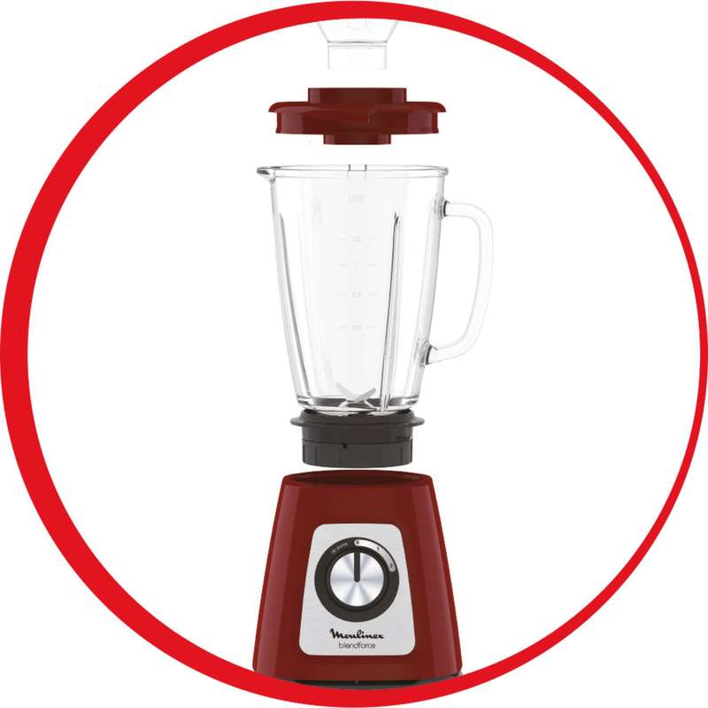 Moulinex Blendforce 2 Glass Jug Red 800 W