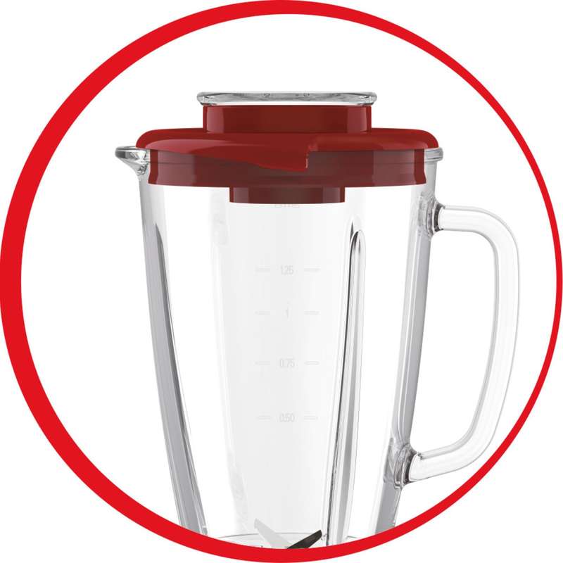 Moulinex Blendforce 2 Glass Jug Red 800 W