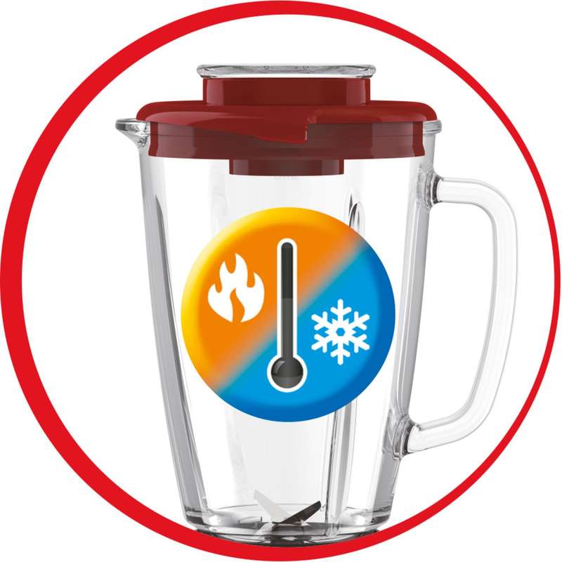 Moulinex Blendforce 2 Glass Jug Red 800 W