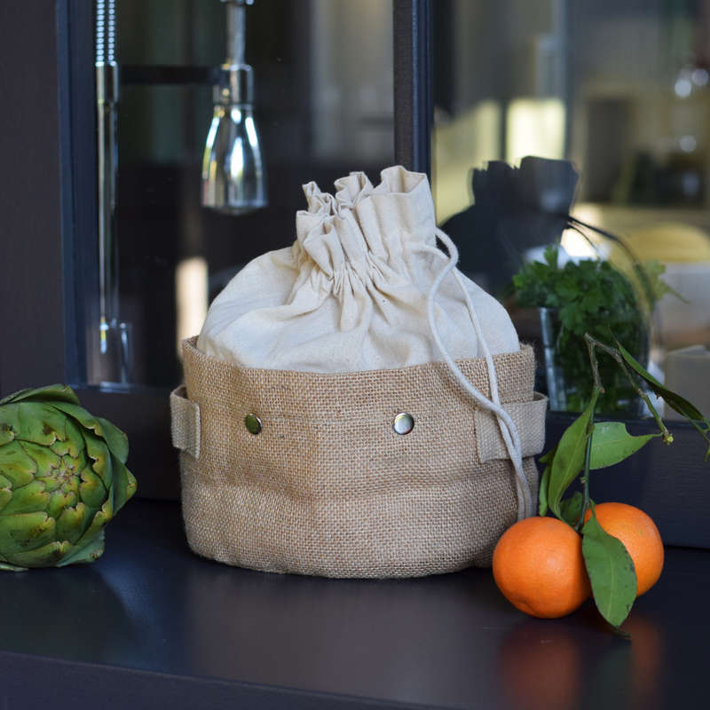 Pebbly Storage Basket with Removable Bag - Medium