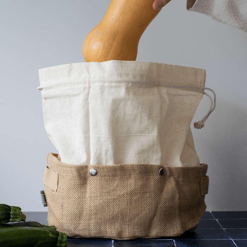 Pebbly Storage Basket with Removable Bag - Large