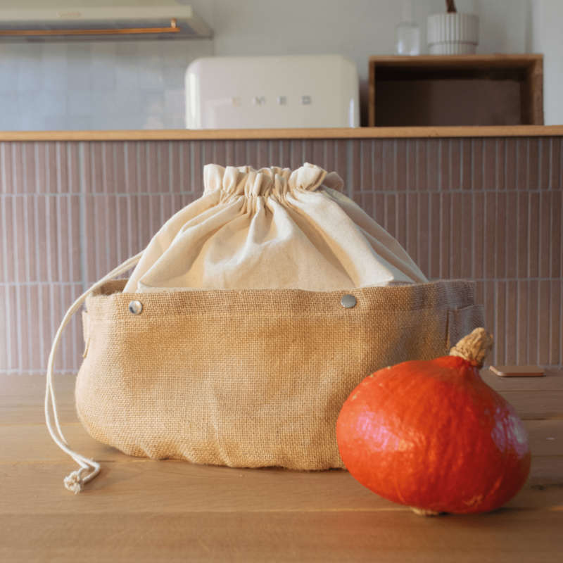 Pebbly Storage Basket with Removable Bag - Large