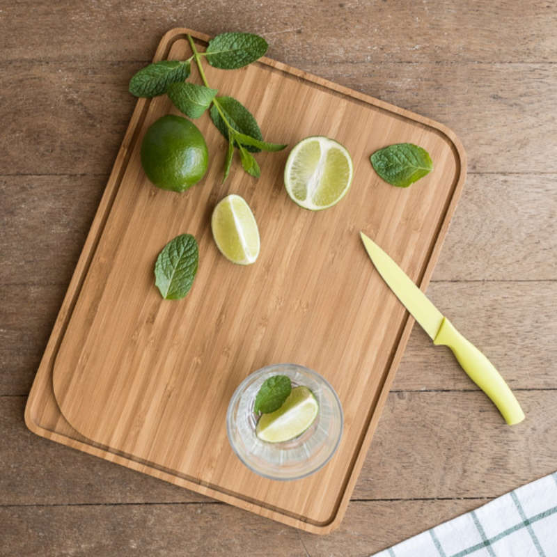 Pebbly Boards, Knives & Holder - 5 Piece Set