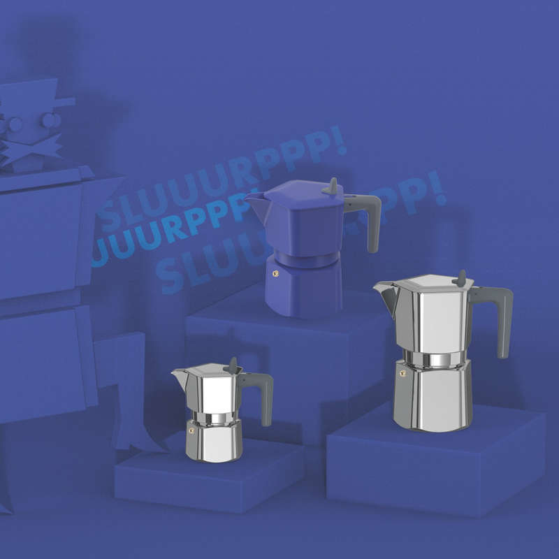 Pezzetti Penta Express Stove Top Coffee Maker - Blue
