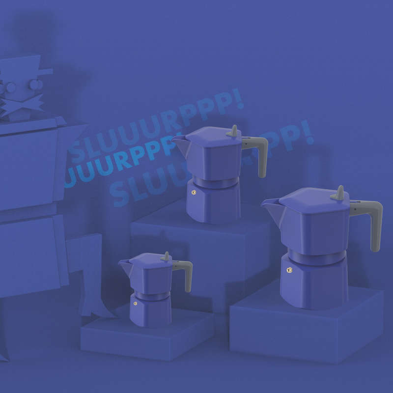 Pezzetti Penta Express Stove Top Coffee Maker - Blue