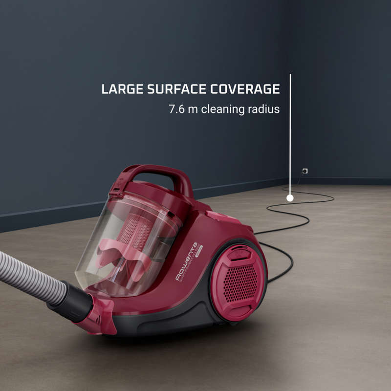 Rowenta Swift Power Cyclonic Bagless Vacuum Cleaner Dark Red