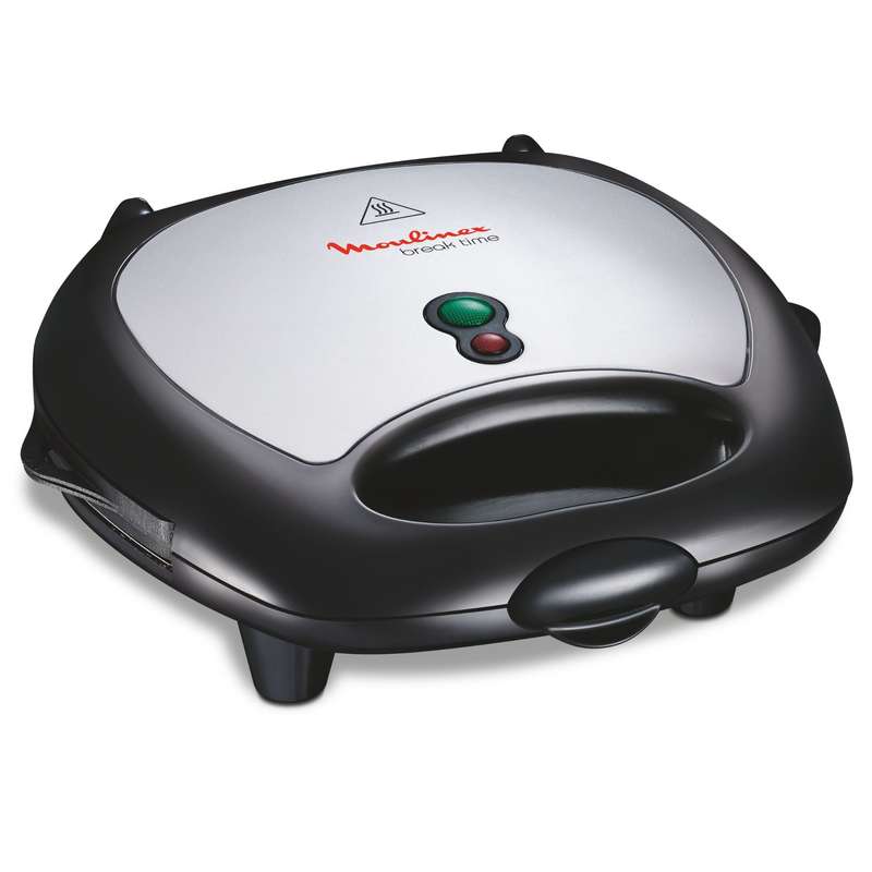 Moulinex Break Time Sandwich Maker 3 in 1 - Silver