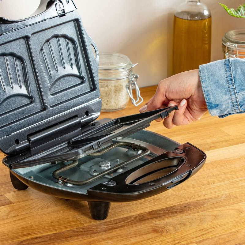 Moulinex Break Time Sandwich Maker 3 in 1 - Silver
