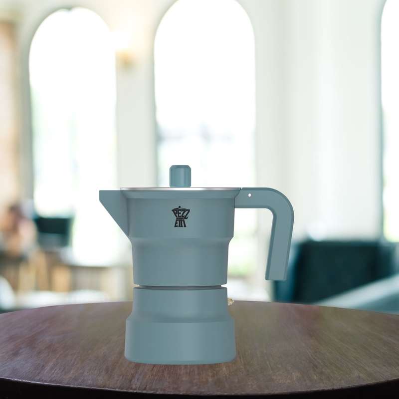 Pezzetti Solid Express Stove Top Coffee Maker - Blue