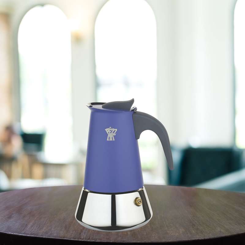 Pezzetti Steel Express Stove Top Coffee Maker - Inidigo