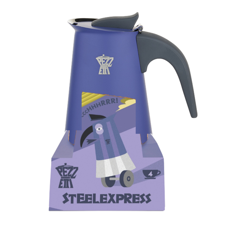 Pezzetti Steel Express Stove Top Coffee Maker - Inidigo