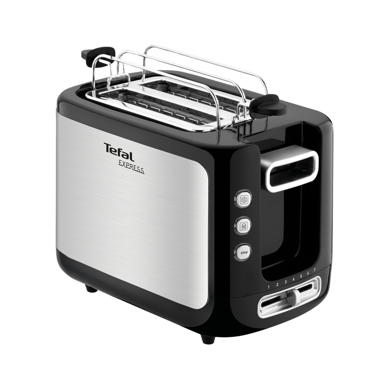 Tefal Express 2 Slice Toaster Black Stainless Steel