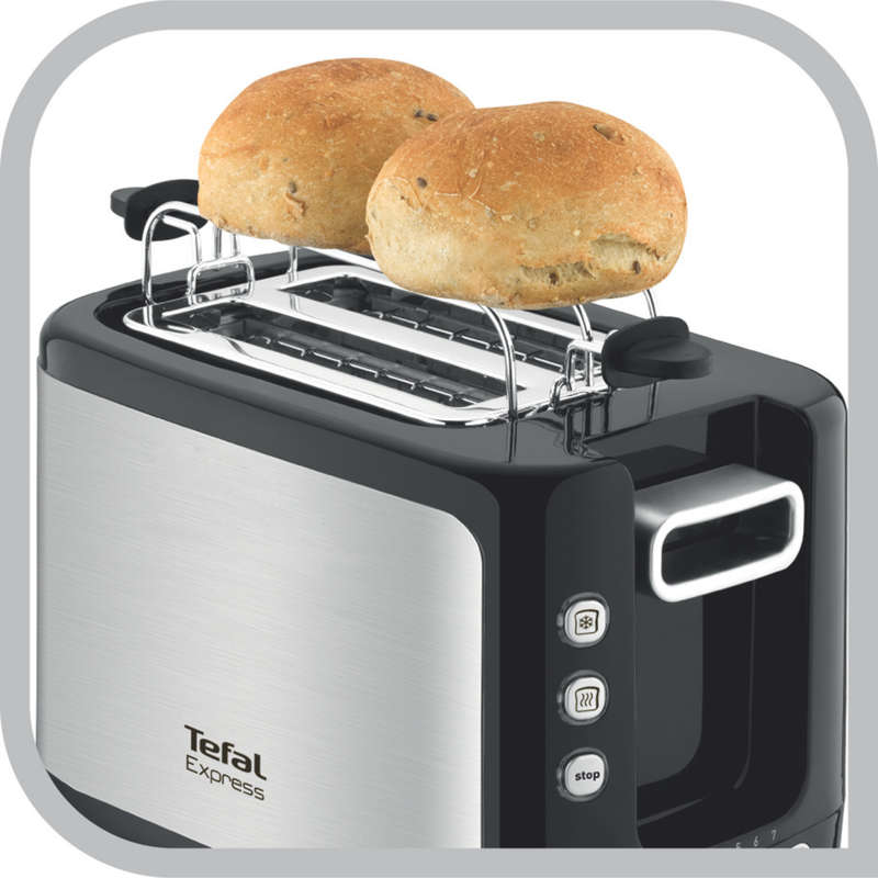 Tefal Express 2 Slice Toaster Black Stainless Steel