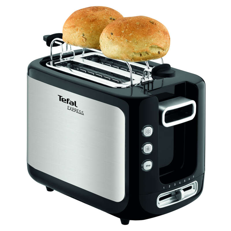 Tefal Express 2 Slice Toaster Black Stainless Steel