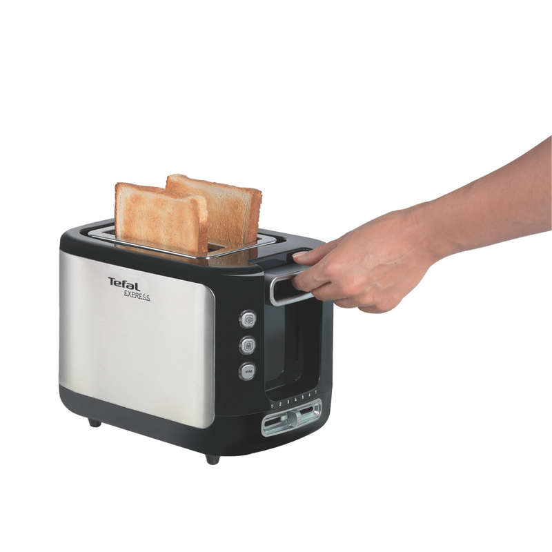 Tefal Express 2 Slice Toaster Black Stainless Steel
