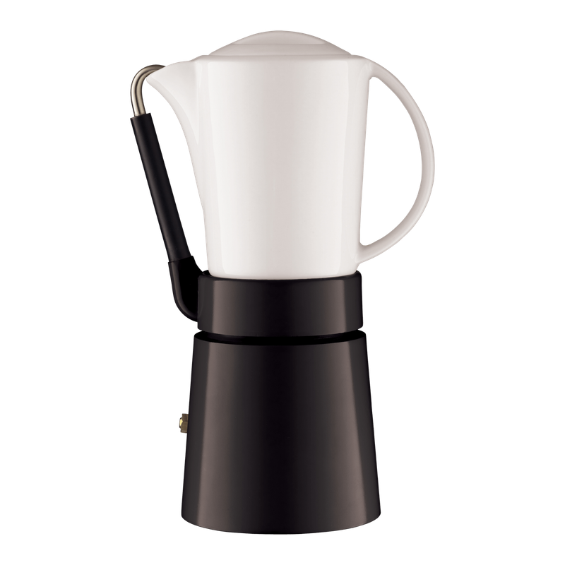 Aerolatte Caffe Porcellana Black 4 Cup Coffee Maker