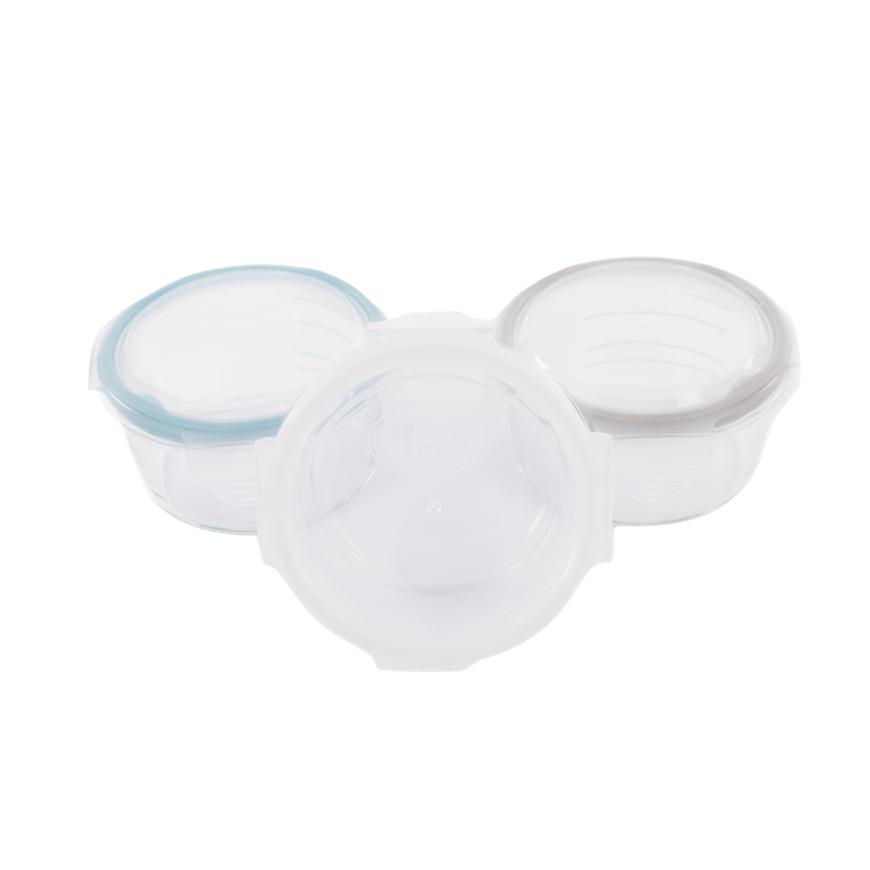 B-Bowls Glass (3 pcs) (White, Grey, & Blue)