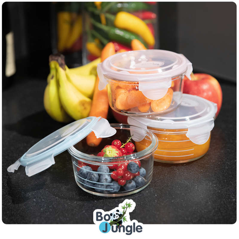 B-Bowls Glass (3pcs) (White, Grey & Pink)