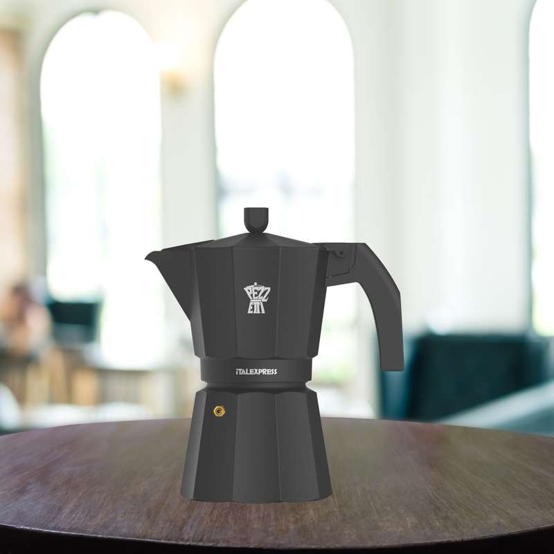 Pezzetti Ital Express Stove Top Coffee Maker - Black