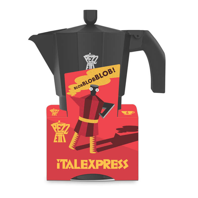 Pezzetti Ital Express Stove Top Coffee Maker - Black