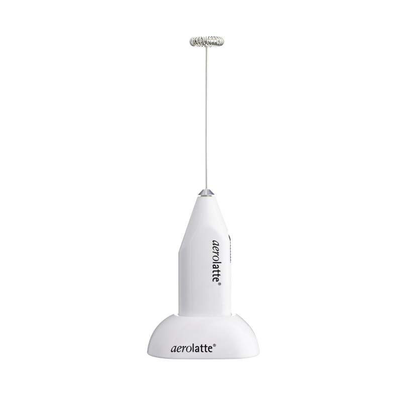 White Aerolatte Milk Frother with Stand