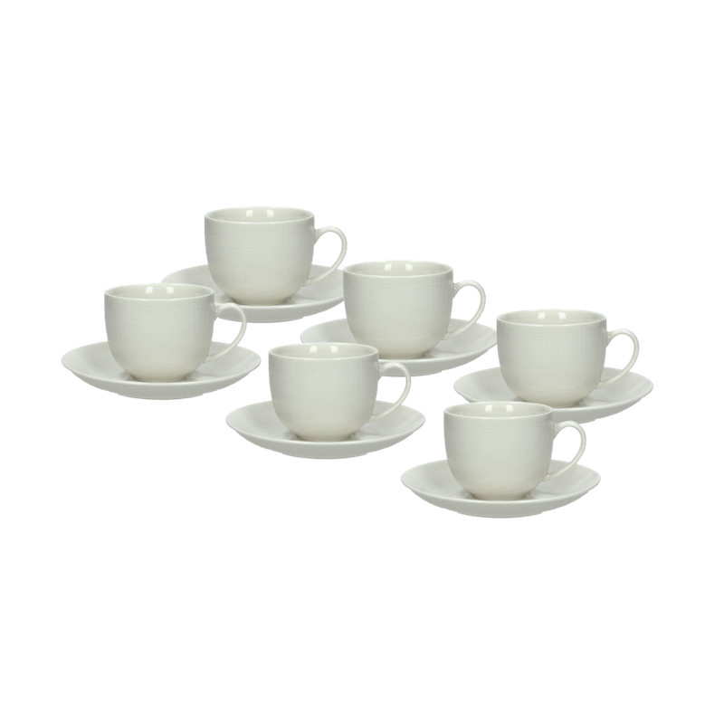 Victoria Bianco Tea Cup and Saucer - Set of 6