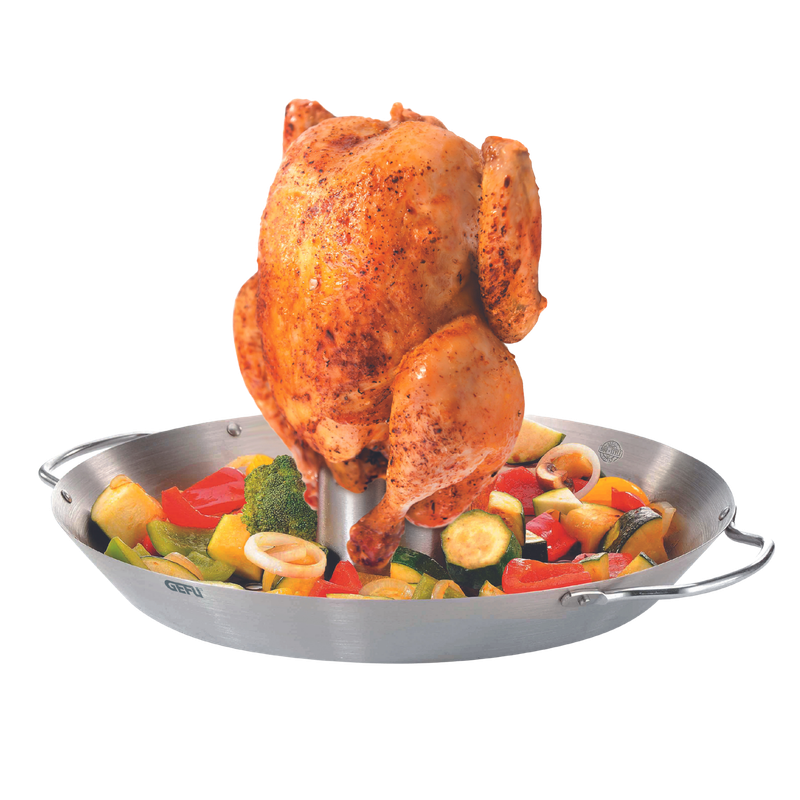 GEFU Chicken Roaster and Vegetable Wok BBQ