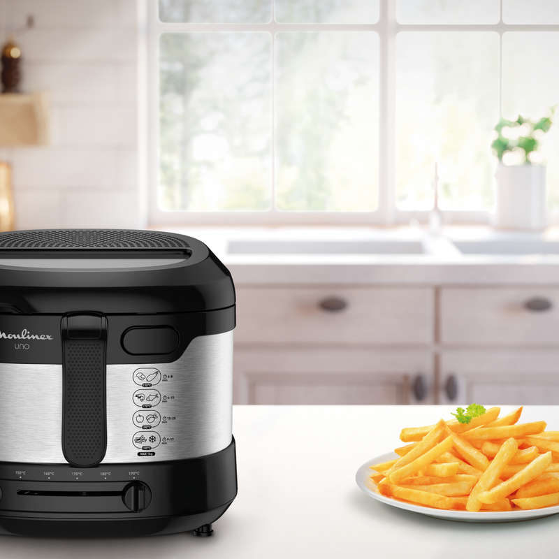 Moulinex Uno M Fixed Bowl Stainless Steel Deep Fryer