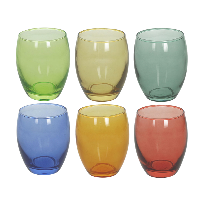Tognana Glasses Tulip Multicolour 400ml - Set of 6
