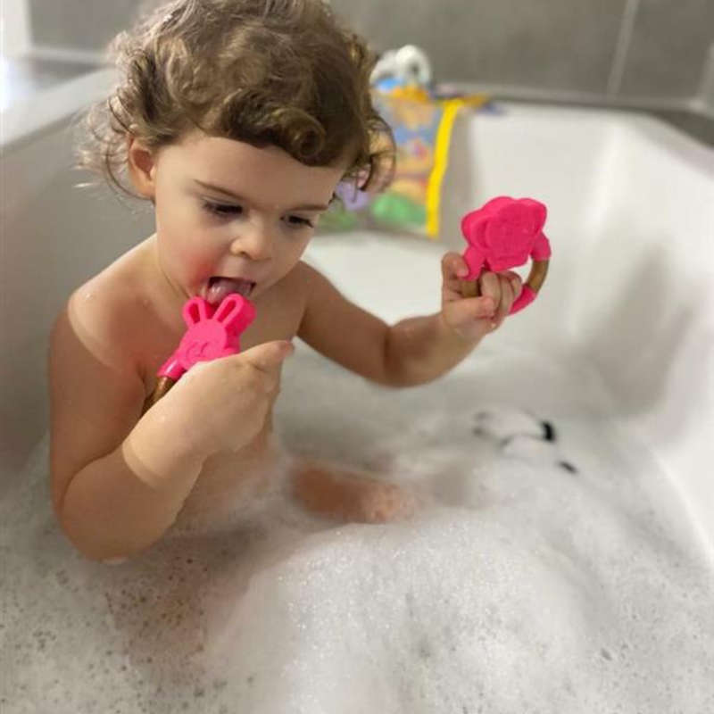 B-Wood Teether Pink Elephant