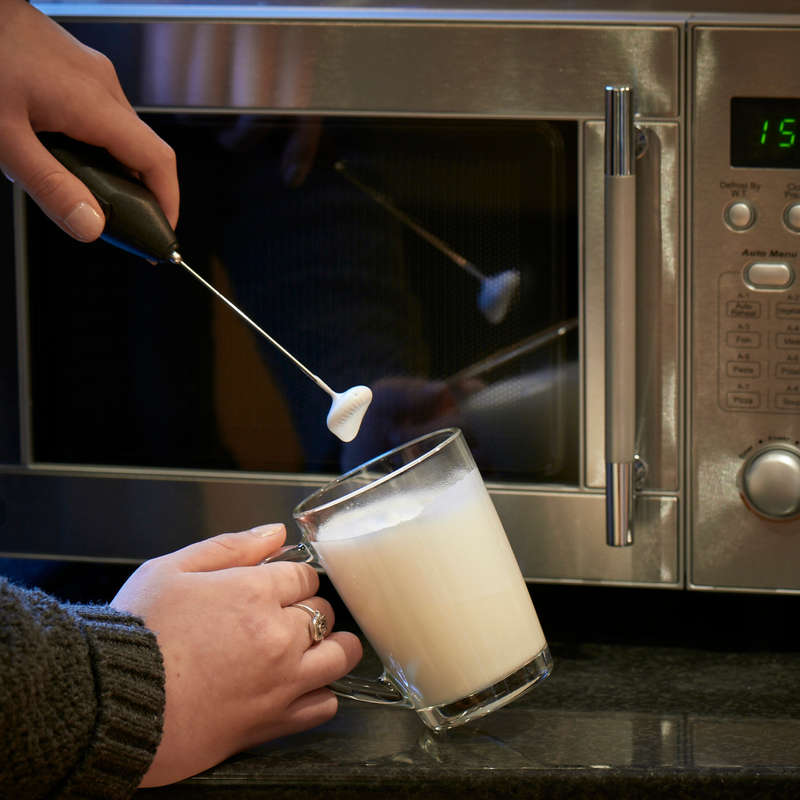 Black Aerolatte Milk Frother with Stand