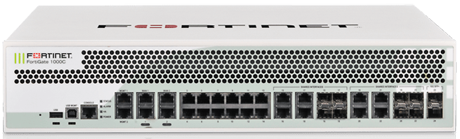 Fortinet FortiGate 1000C UTM Security Appliance 2 x 10GE SFP+ 12 x RJ45  Used
