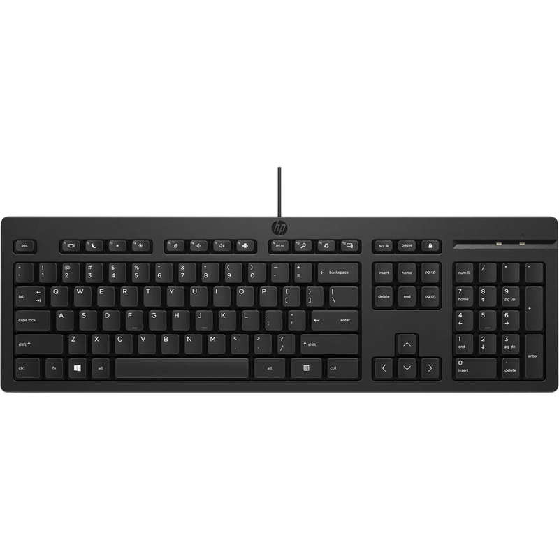 HP 125 USB Wired Keyboard Black US Layout -