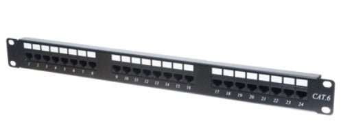 Molex Premise Network 182040009 24 Port Powercat 6 Patch Panel, 568A/B, 1U -