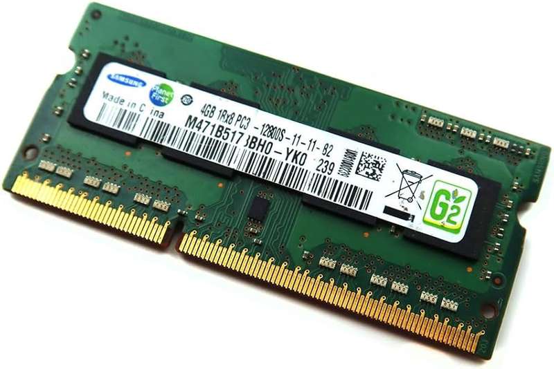 Samsung 4GB 1Rx8 Pc3L-12800S-11-11-B2 DDR3 Low Voltage Sodimm Laptop Ram - Used