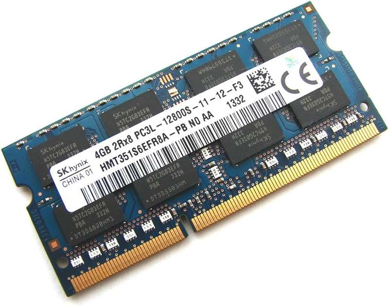 Sk Hynix 4GB 2Rx8 Pc3L-12800S-11-12-F3 DDR3 Low Voltage Sodimm Laptop Ram - Used