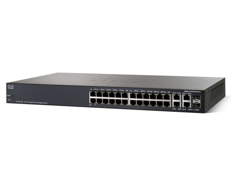 Cisco SG300 28P Managed 28-Port 10/100/1000 PoE Gigabit Ethernet Switch; Refurb
