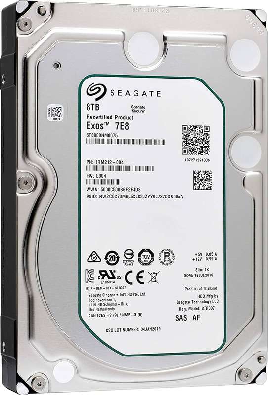 Seagate ST8000NM0195 0KNYW0 8TB 7.2K RPM 3.5 Inch SAS Enterprise Hard Drive - Refurb
