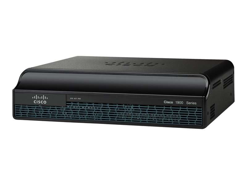Cisco 1941 w/2 GE,2 EHWIC slots,256MB CF,512MB DRAM,IP Base Router - Refurb